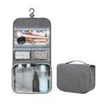 Custom Solid Color Foldable Portable Hanging Toiletry Bag - 4