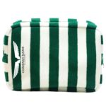 Custom Striped Terry Cloth Toiletry Bag with Zipper Closure - 2