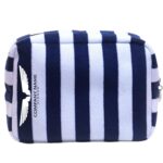 Custom Striped Terry Cloth Toiletry Bag with Zipper Closure - 4