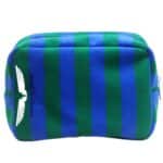 Custom Striped Terry Cloth Toiletry Bag with Zipper Closure - 6