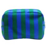 Custom Striped Terry Cloth Toiletry Bag with Zipper Closure - 7