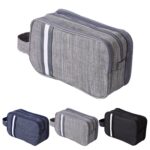 Custom Three-Layer Striped Travel Toiletry Bag - 1