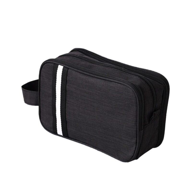 Custom Three-Layer Striped Travel Toiletry Bag - 2
