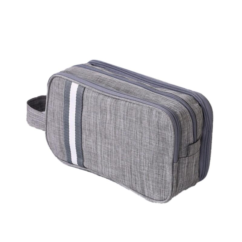 Custom Three-Layer Striped Travel Toiletry Bag - 3