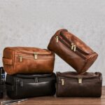 Custom Toiletry Bag Zippered Compartments Metal Hook - 1