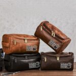 Custom Toiletry Bag Zippered Compartments Metal Hook