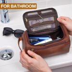 Custom Toiletry Bag Zippered Compartments Metal Hook - 3