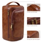 Custom Toiletry Bag Zippered Compartments Metal Hook - 5