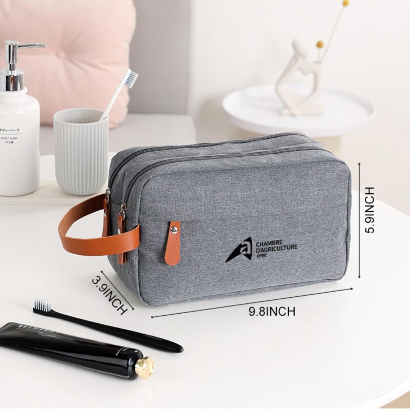 Custom Toiletry Bag for Men Hanging Dopp Kit Water Resistant Shaving Bag Small Toiletry Bag for Traveling - 3