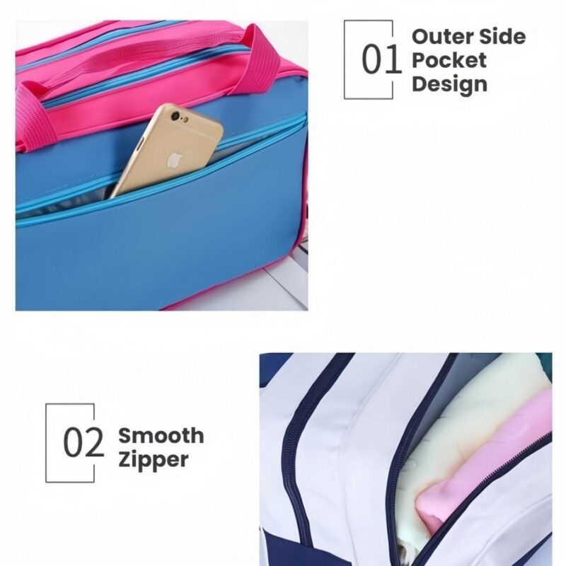 Custom Toiletry Bag with Dual Compartments and Carry Handle - 2