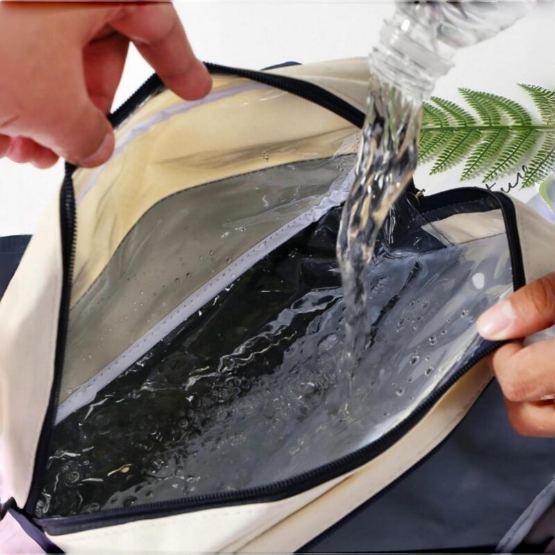 Custom Toiletry Bag with Dual Compartments and Carry Handle - 8