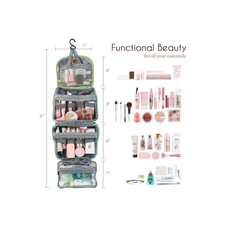 Custom Toiletry Bag with Hanging Hook - 1