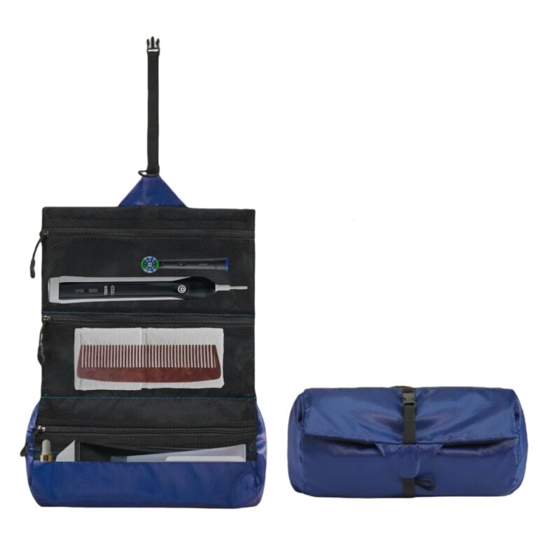 Custom Toiletry Bag with Hanging Loop and Mesh Pockets - 1