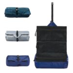 Custom Toiletry Bag with Hanging Loop and Mesh Pockets - 4