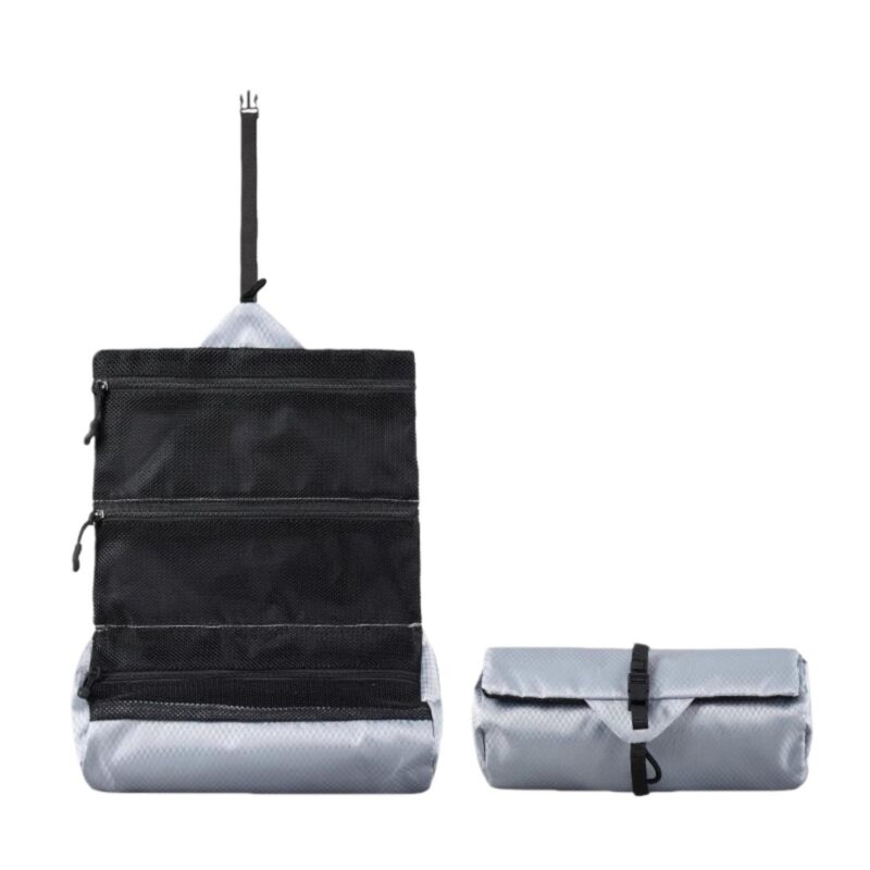 Custom Toiletry Bag with Hanging Loop and Mesh Pockets - 8