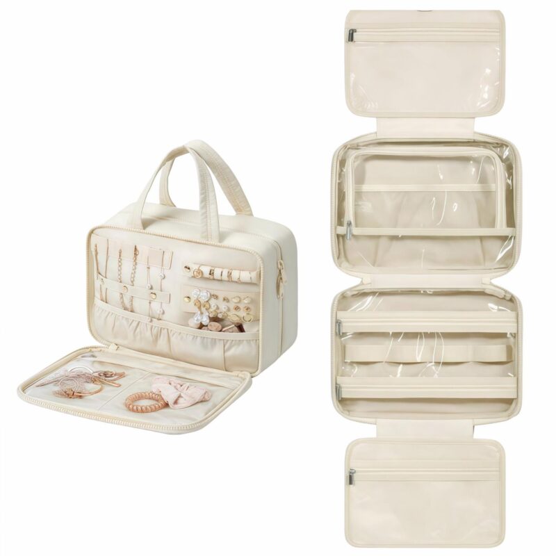 Custom Toiletry Bag with Jewelry Organizer - 3