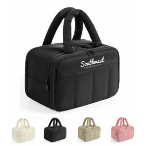 Custom Toiletry Bag with Multiple Compartments and Handle