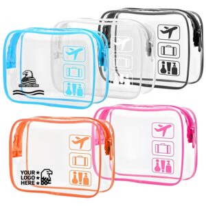 Custom Toiletry Bag with Zipper and Wide Opening