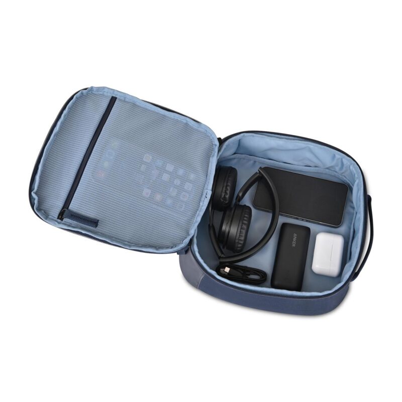 Custom Transit Recycled rPET Toiletry Bag - Navy - 3
