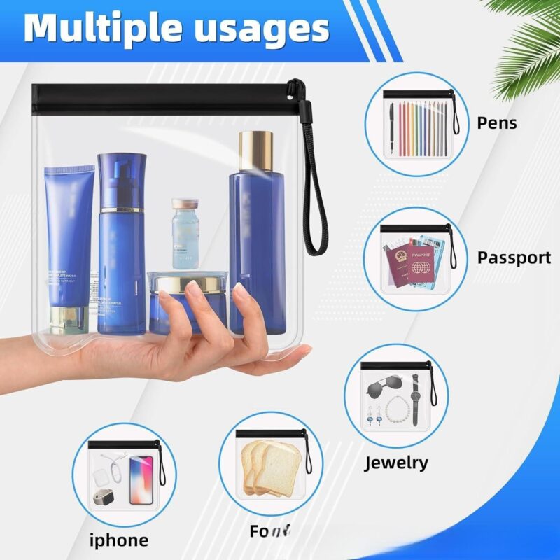 Custom Transparent Aviation Travel Sealed Waterproof Toiletry Bag With Rope - 3