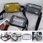 Custom Transparent Hard-Shell Cosmetic/Toiletry Bag - Compact Clutch with PC/Phone Storage / Mini Suitcase