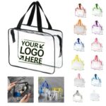 Custom Transparent PVC Toiletry Bag with Handle