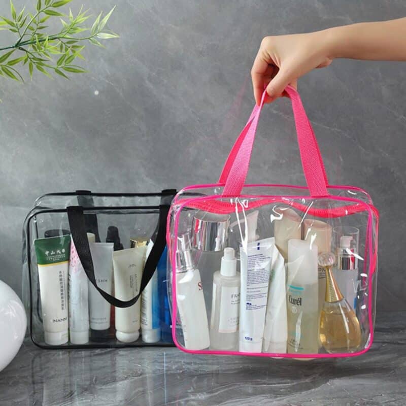 Custom Transparent PVC Toiletry Bag with Handle - 4