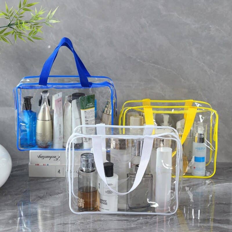 Custom Transparent PVC Toiletry Bag with Handle - 5