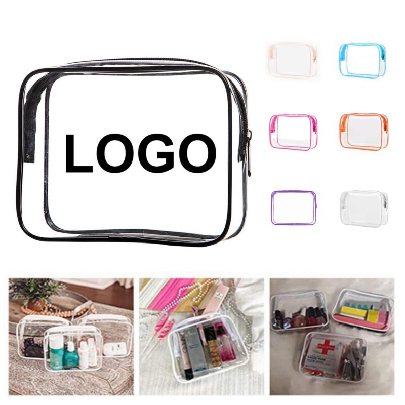 Custom Transparent PVC Waterproof Travel Toiletry Bag