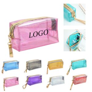 Custom Transparent Travel Toiletry Bag Featuring PVC Material