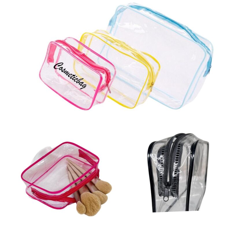 Custom Transparent Waterproof Cosmetic Toiletry Bag