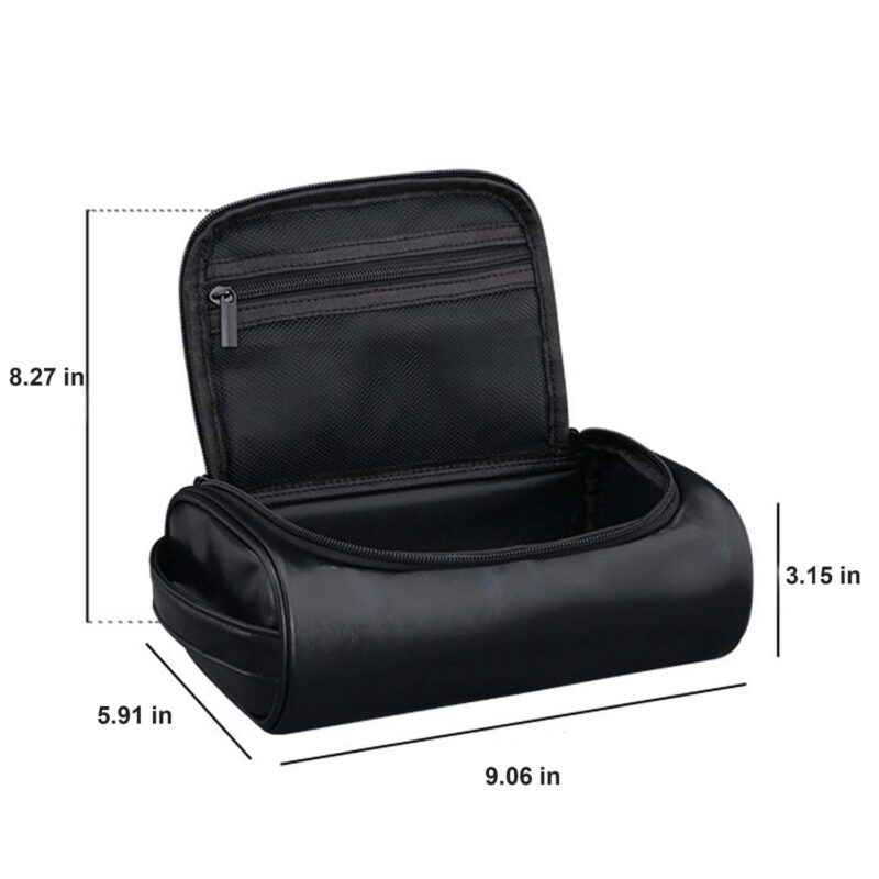 Custom Travel Dopp Kit with Carry Handle Leather Mens - 3