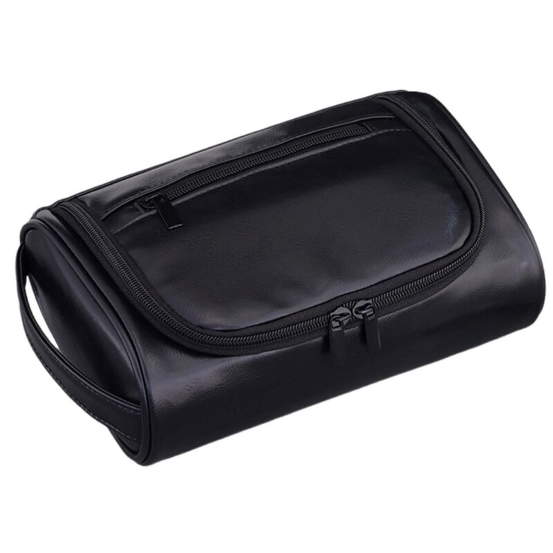Custom Travel Dopp Kit with Carry Handle Leather Mens - 4