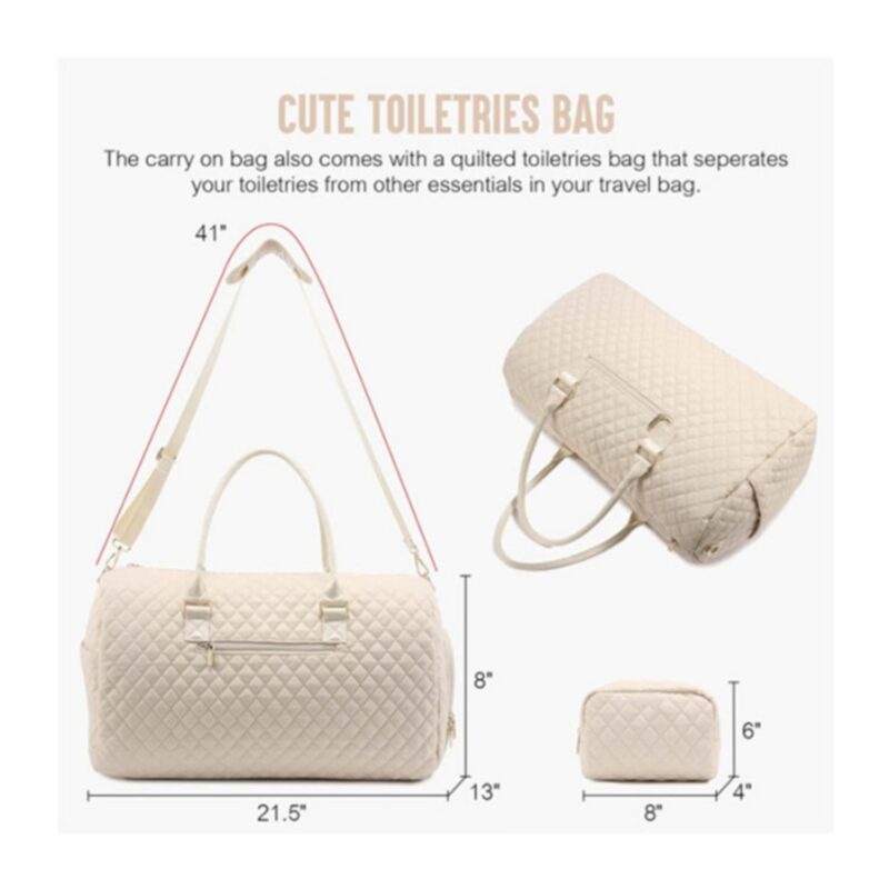 Custom Travel Duffle Weekender W/ Extra Toiletry Bag - 4