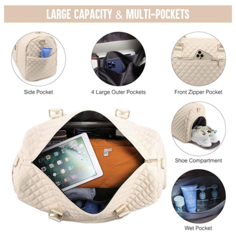Custom Travel Duffle Weekender W/ Extra Toiletry Bag - 5