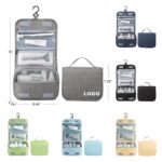 Custom Travel Foldable Toiletry Bag With Hook
