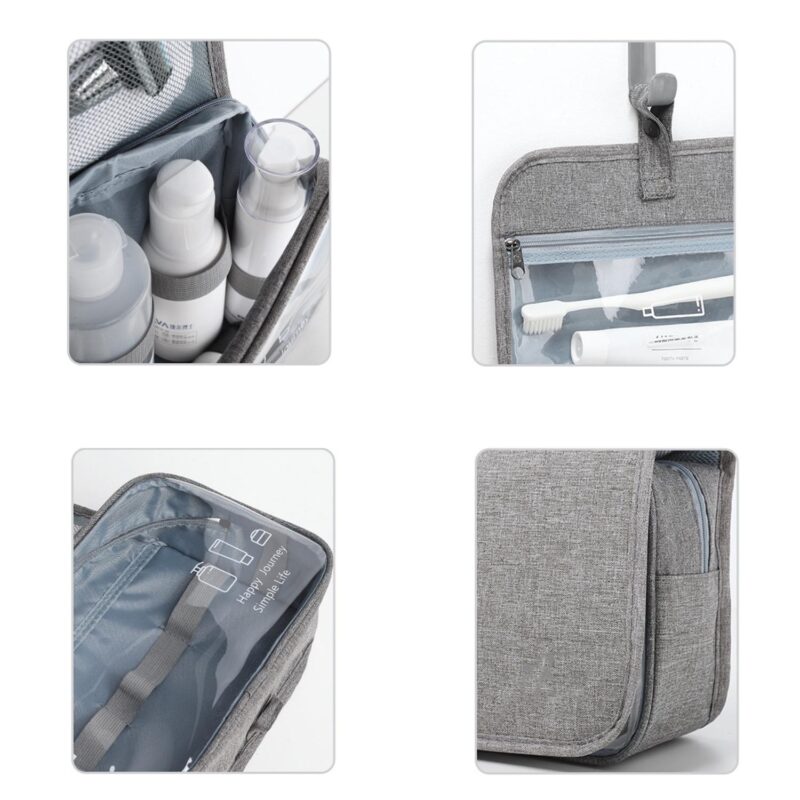 Custom Travel Foldable Toiletry Bag With Hook - 7