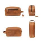 Custom Travel Genuine Leather Toiletry Bag With Handle - 2