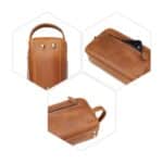 Custom Travel Genuine Leather Toiletry Bag With Handle - 3