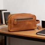 Custom Travel Genuine Leather Toiletry Bag With Handle - 4