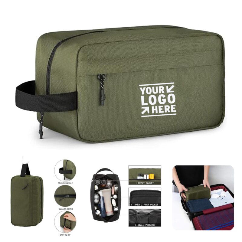 Custom Travel Hanging Dopp Kit Men Water Resistant Shaving Toiletry Bag - 2