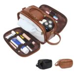 Custom Travel Shaving Dopp Kit Leather Toiletry Bag for Men