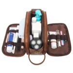 Custom Travel Shaving Dopp Kit Leather Toiletry Bag for Men - 2