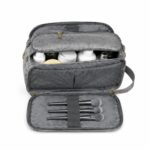 Custom Travel Shaving Dopp Kit PU Leather Wet Dry Bag - 5