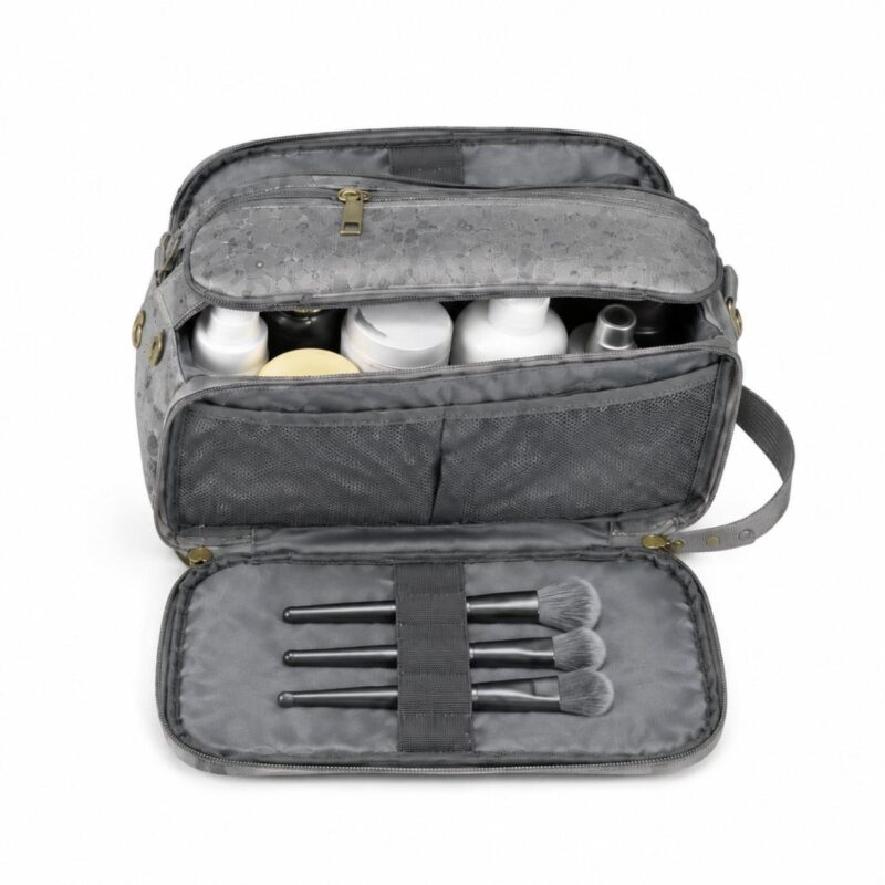 Custom Travel Shaving Dopp Kit PU Leather Wet Dry Bag - 5