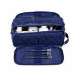 Custom Travel Shaving Dopp Kit PU Leather Wet Dry Bag - 7