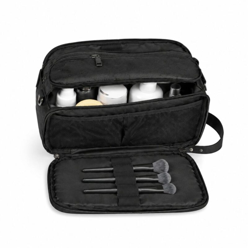 Custom Travel Shaving Dopp Kit PU Leather Wet Dry Bag - 8