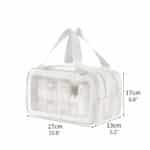 Custom Travel Toiletry Bag Matte Translucent with Handy Handle - 1