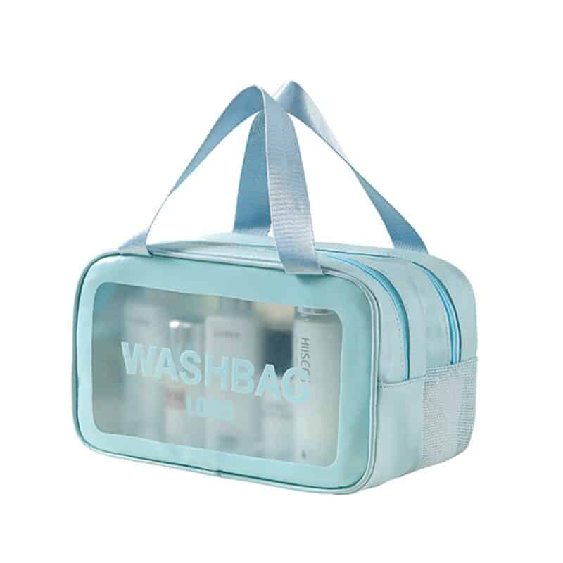Custom Travel Toiletry Bag Matte Translucent with Handy Handle - 4