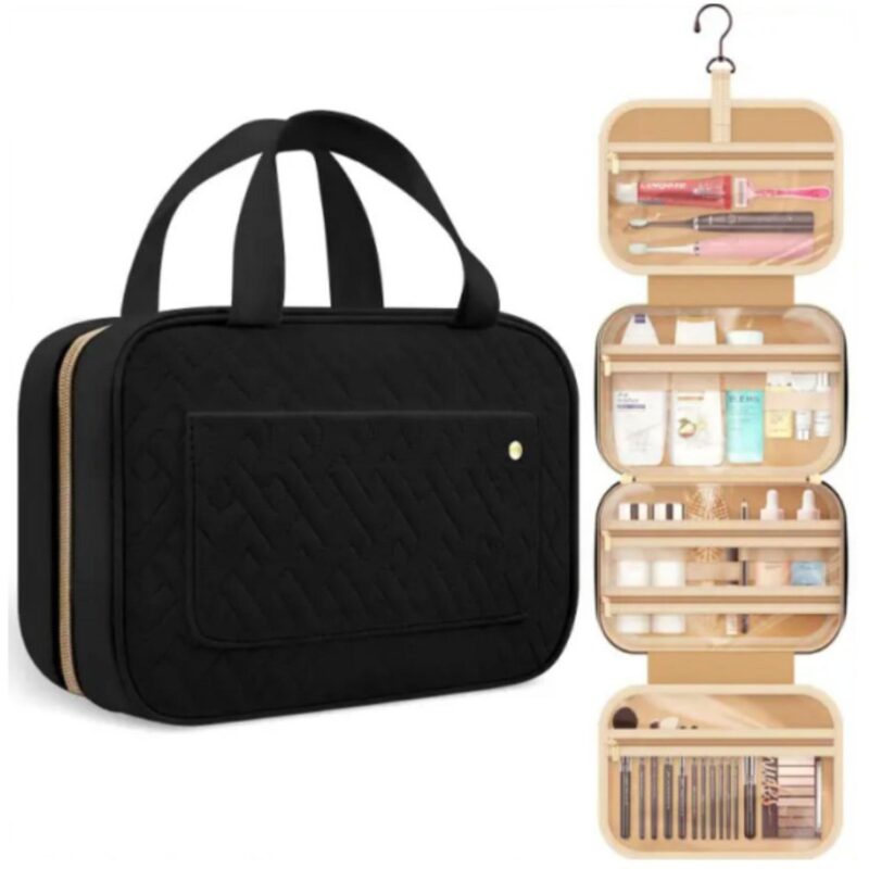 Custom Travel Toiletry Bag With Hanging Hook - 1